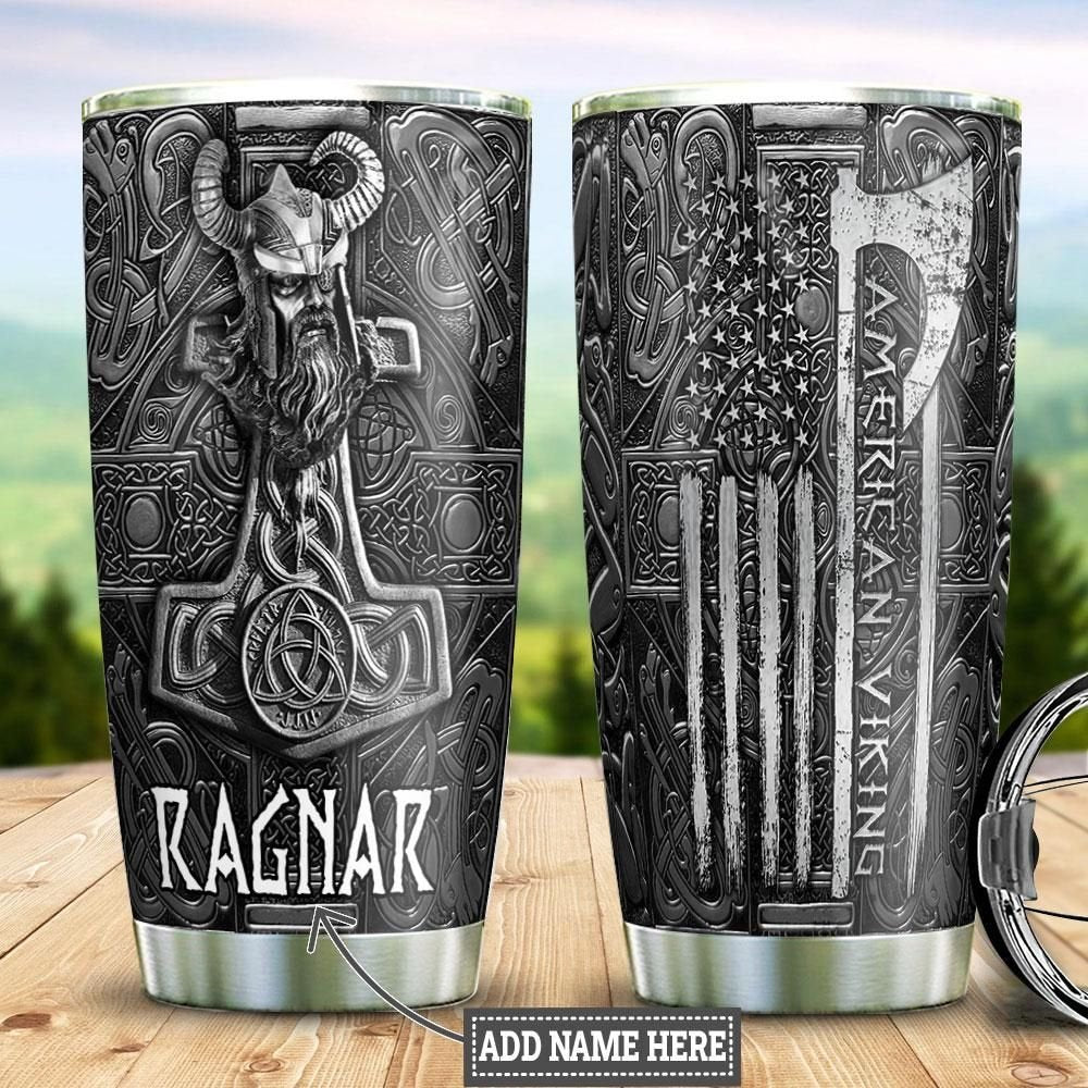 Viking Odin American Metal Personalized Tumbler