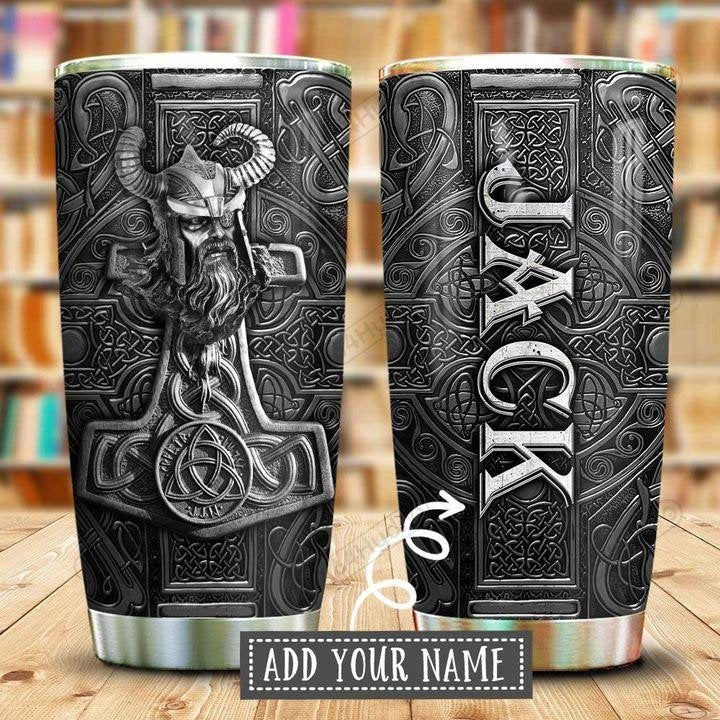 Viking Odin Mjolnir Me Personalized Tumbler