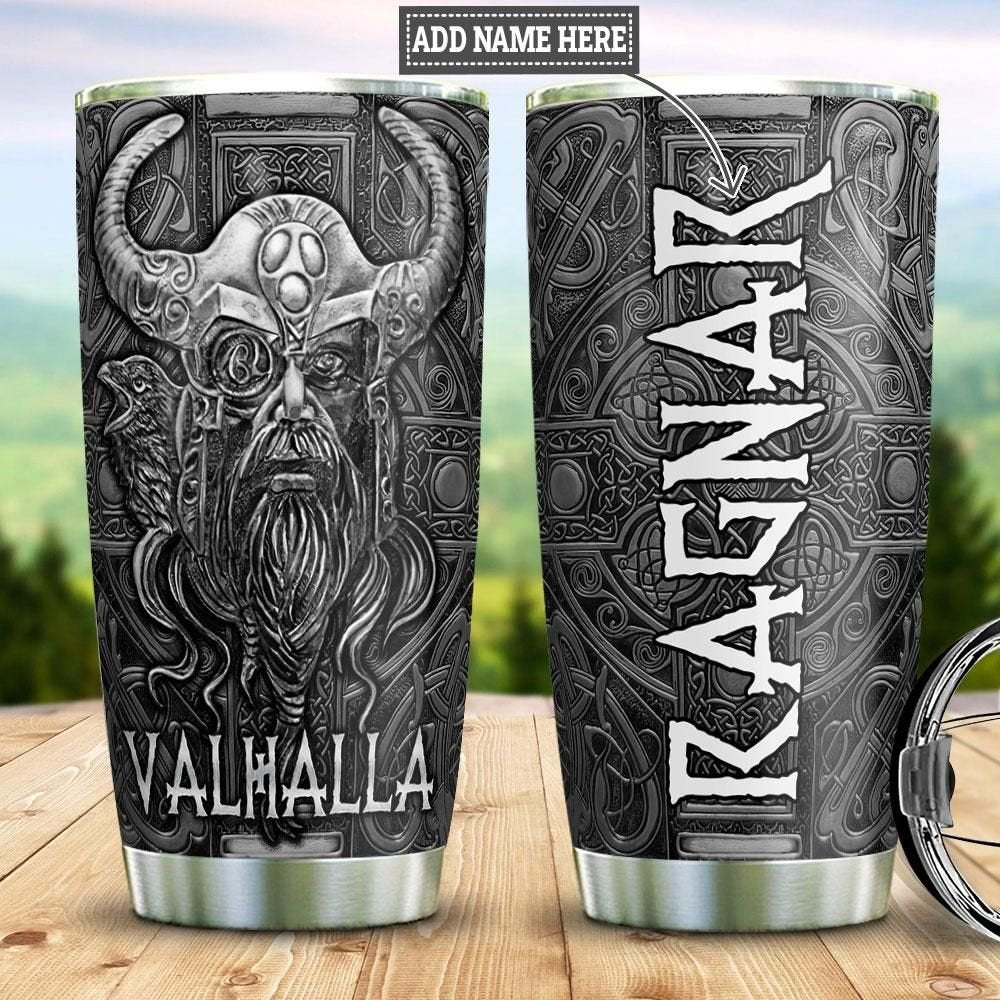 Viking Odin Silver Personalized Tumbler