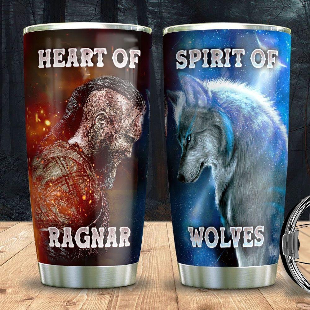 Viking Ragnar Wolf Personalized Tumbler