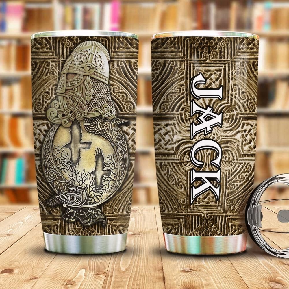 Viking Raven Bronze Personalized Tumbler