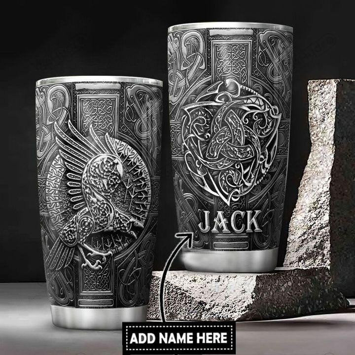 Viking Raven Me Personalized Tumbler