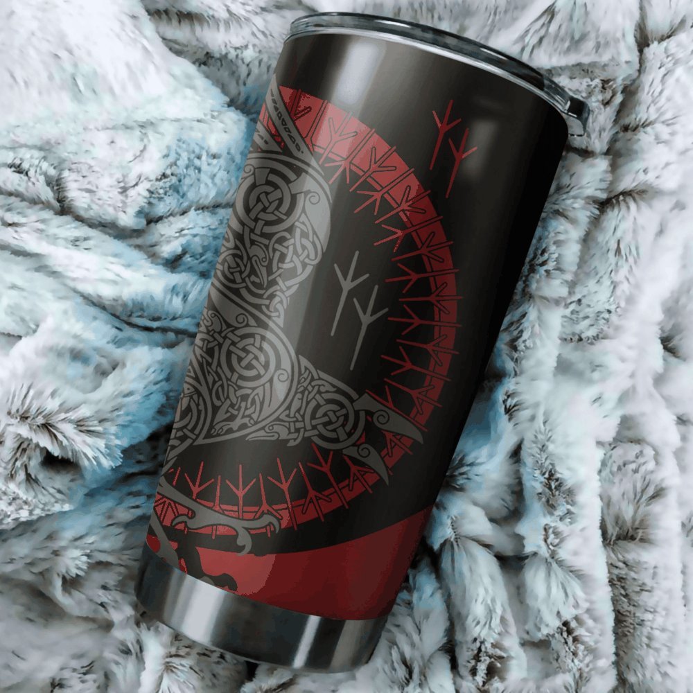 Viking Raven Personalized Tumbler