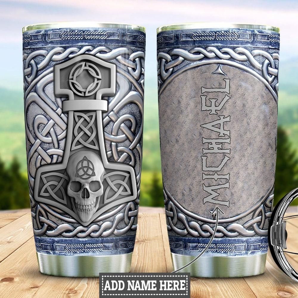 Viking Skull Personalized Tumbler