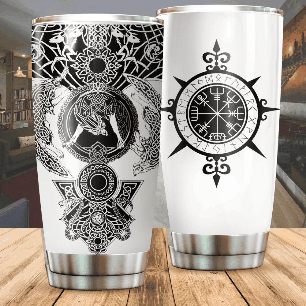 Viking Tattoo Personalized Tumbler