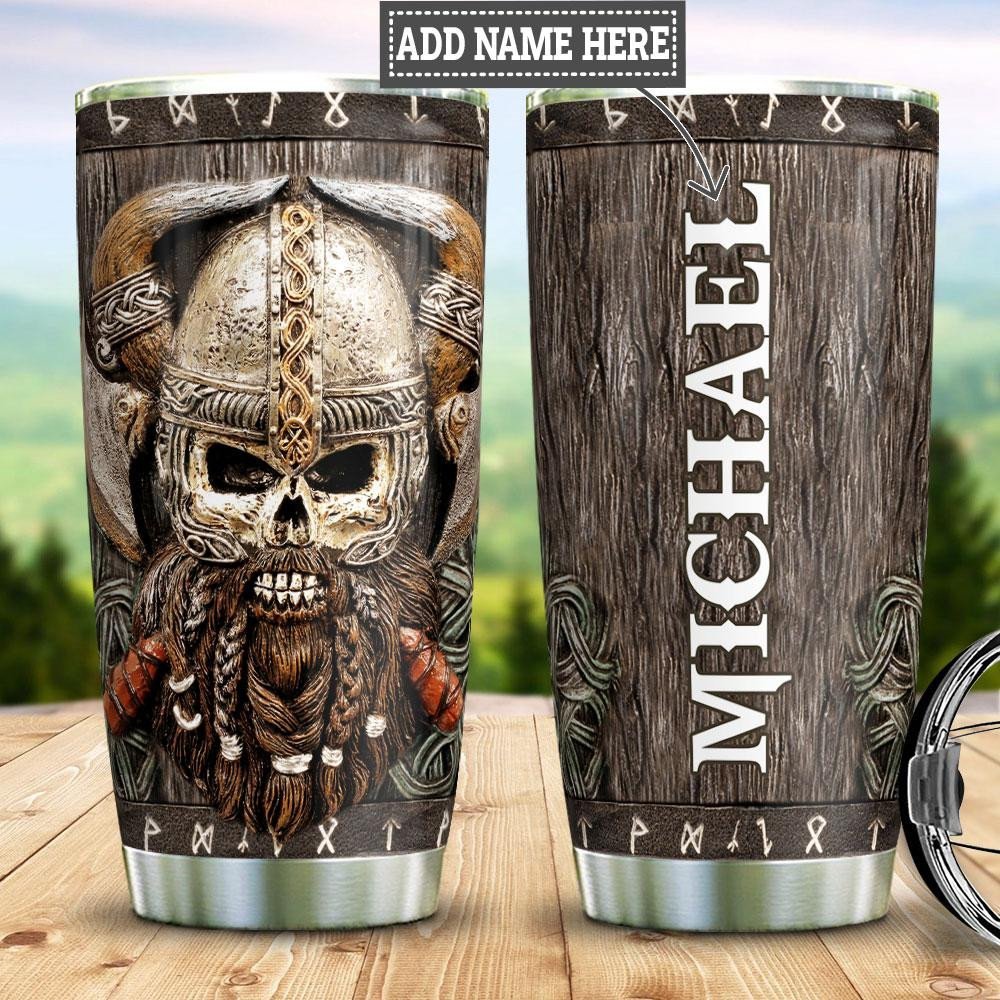 Viking Warrior Woody Personalized Tumbler