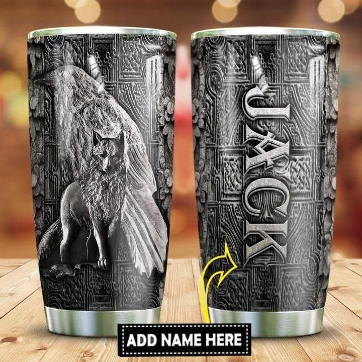 Viking Wolf Me Personalized Tumbler