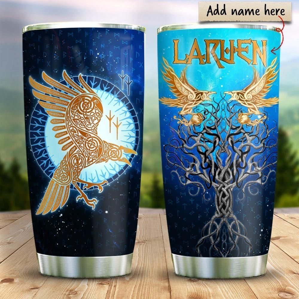 Vikings Raven Personalized Tumbler