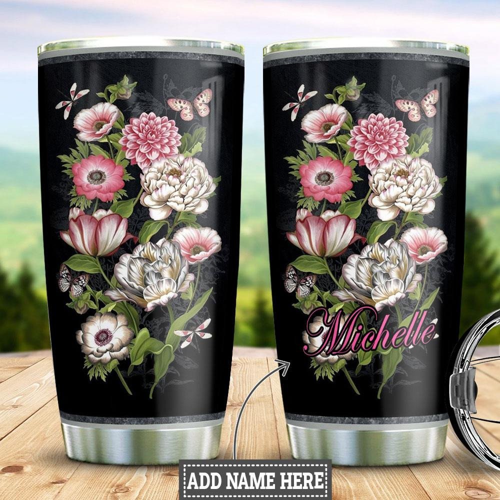 Vintage Butterfly Spring Personalized Tumbler