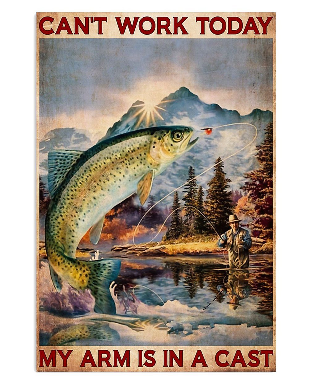 Vintage Fishing Poster Gift