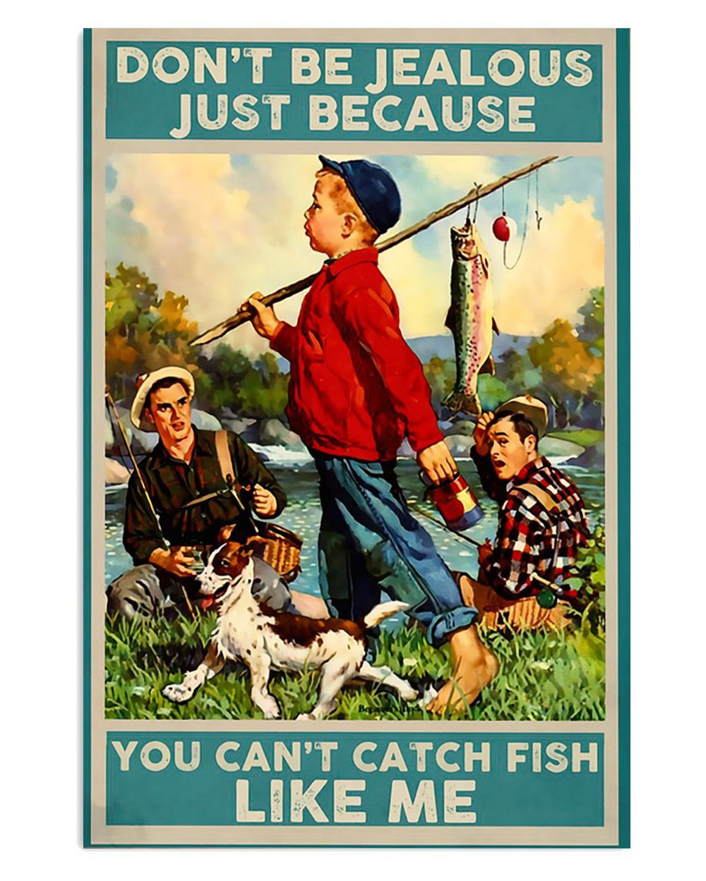 Vintage Fishing Room Poster