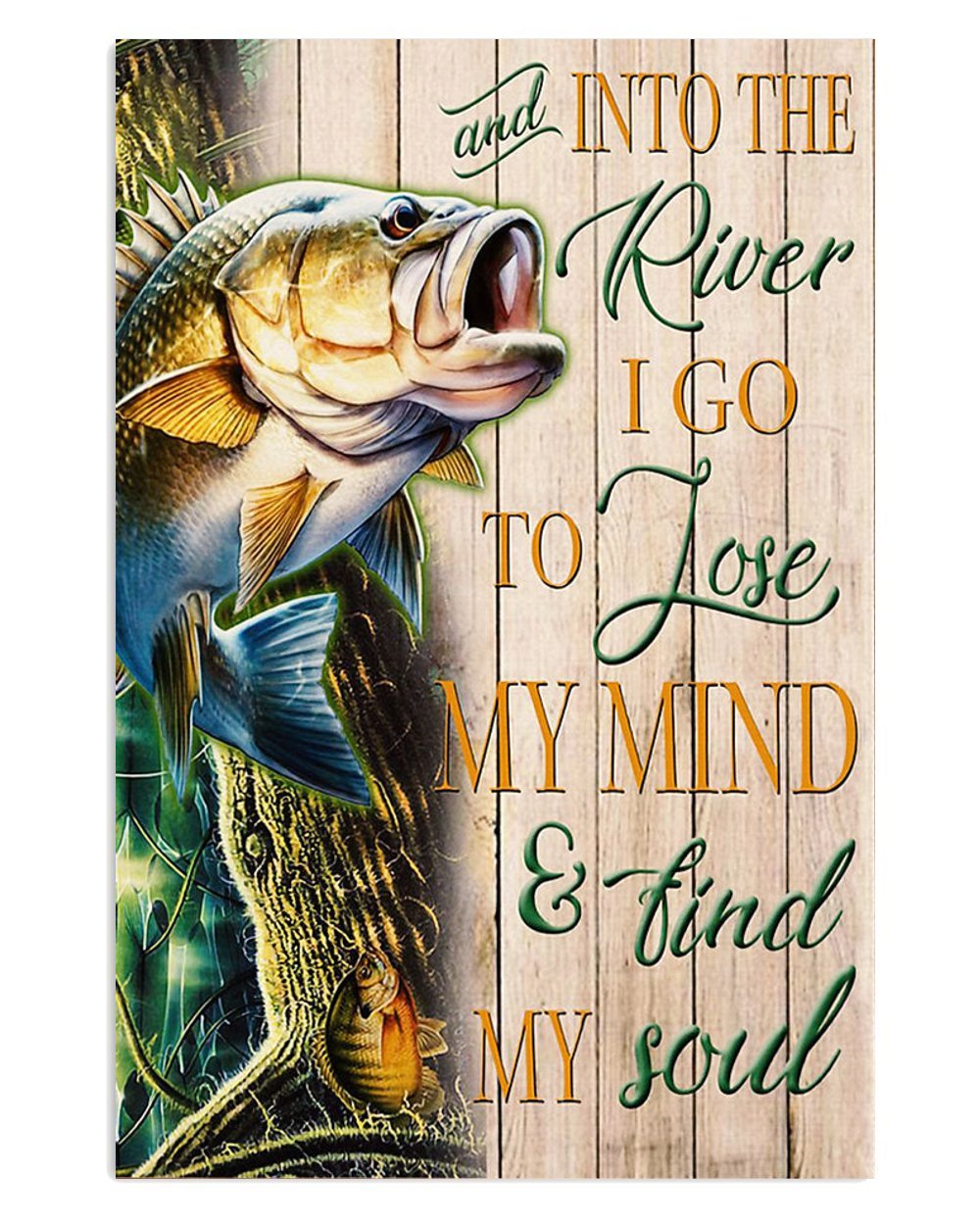 Vintage Fishing Room Wall Poster