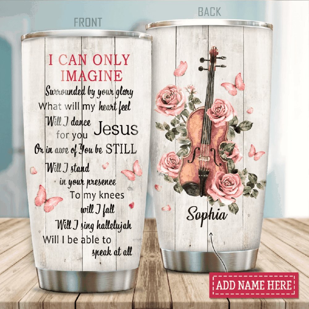 Violin Surrounded Glory Personalized Tumbler