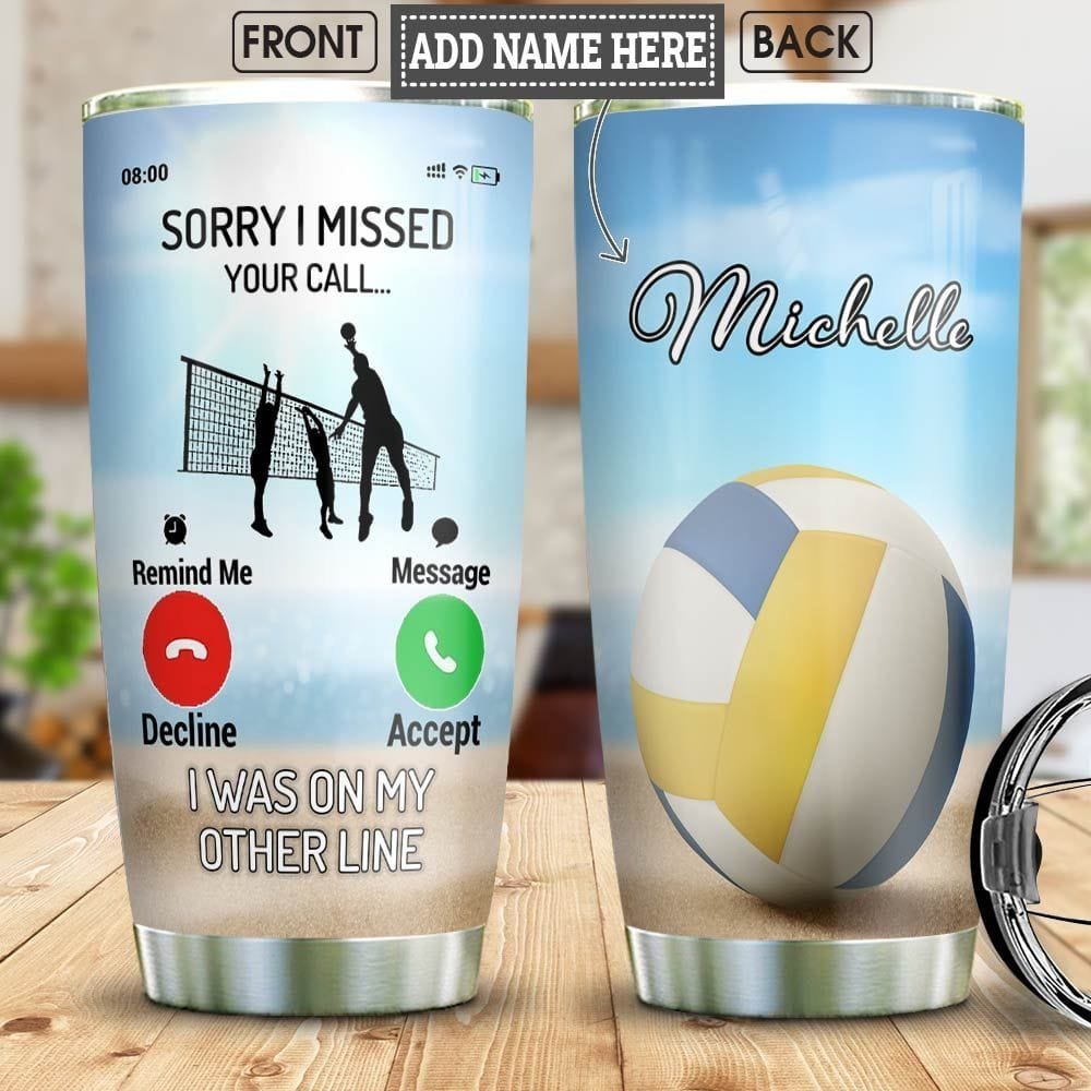 Volleyball Beach Personalized Tumbler