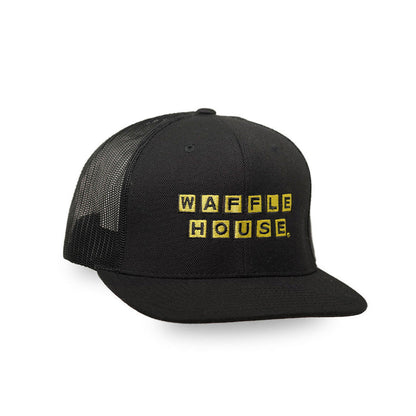 Waffle House Hat Embroidered Black Trucker Hat Gift Ideas For Him - Lilybirchmarket