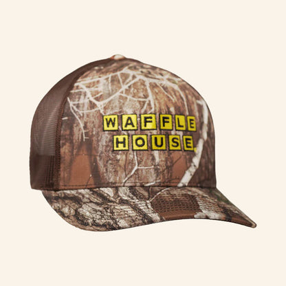 Waffle House Merch Waffle House Camo Trucker Hat Embroidered Xmas Gifts For Husband - Lilybirchmarket