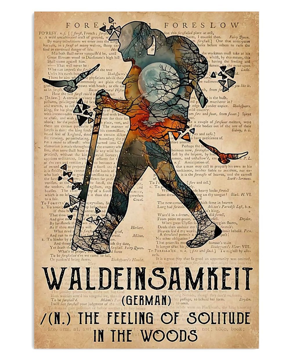 Waldeinsamkeit Hiking Poster