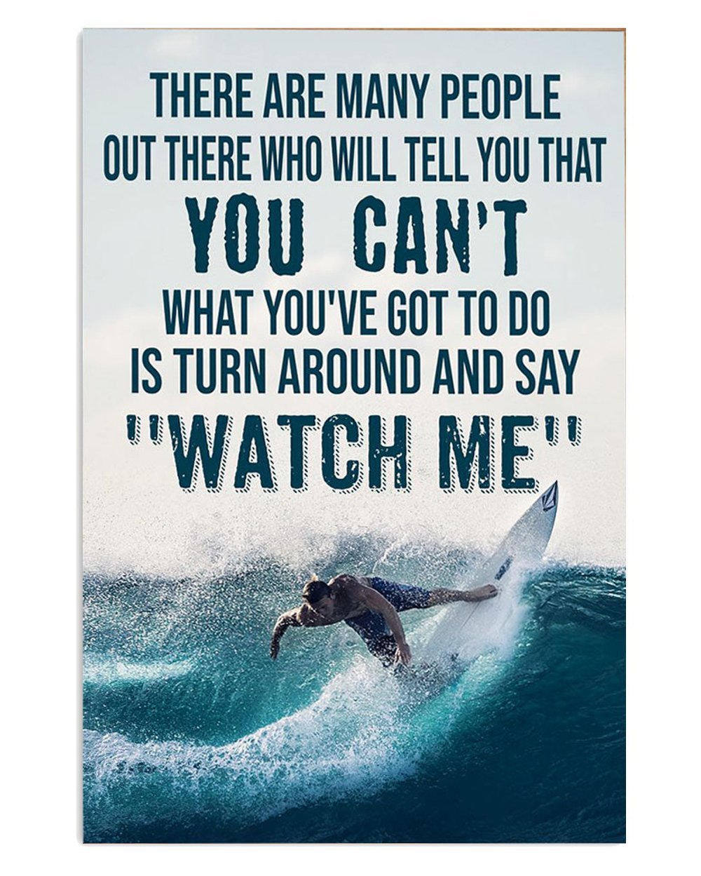 Water Surfing Beach Surfing Poster