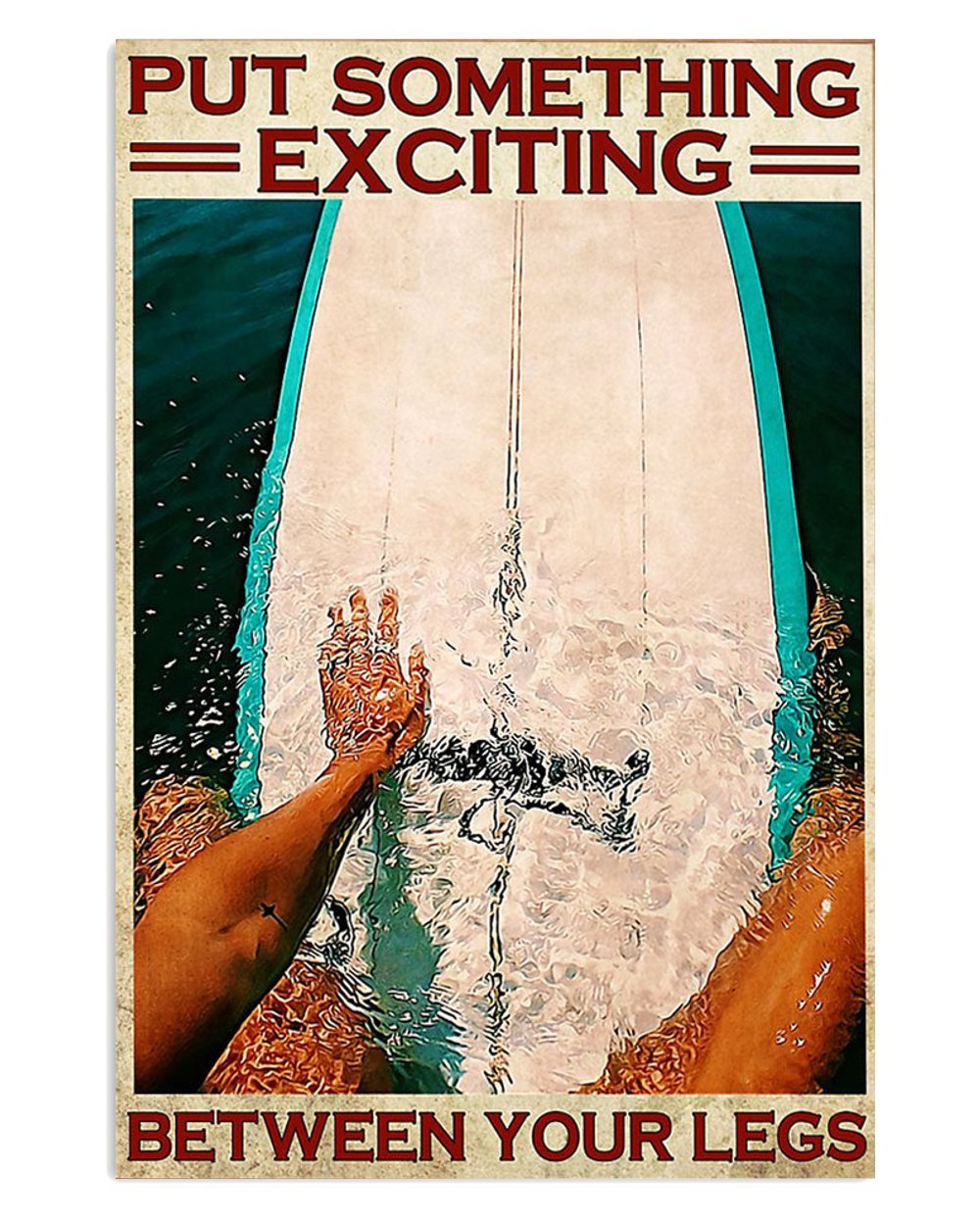 Water Surfing Poster for Beach Enthusiasts