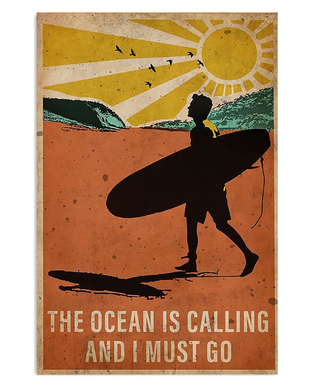 Water Surfing Surfer Ocean Beach Poster