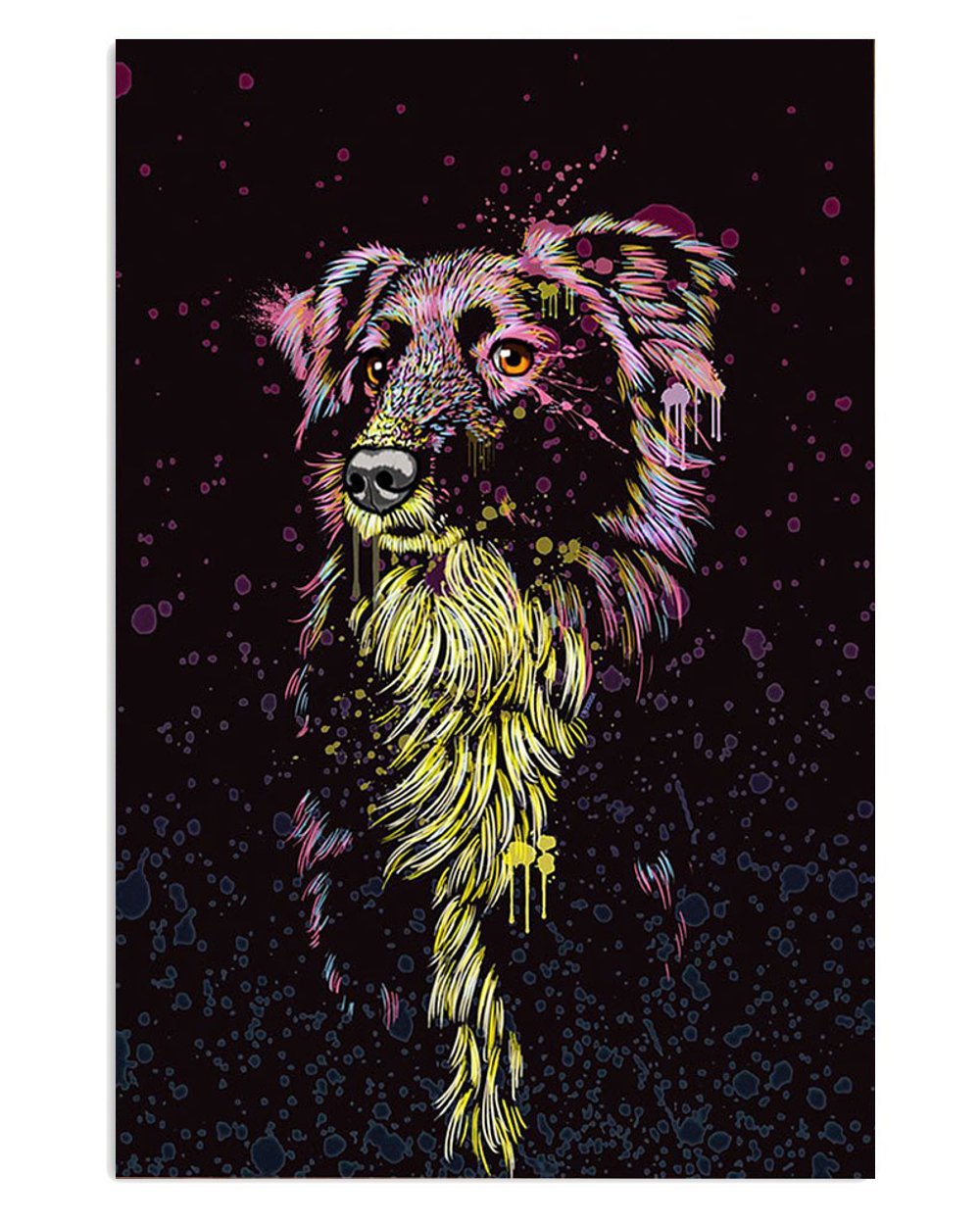 Watercolor Border Collie Poster