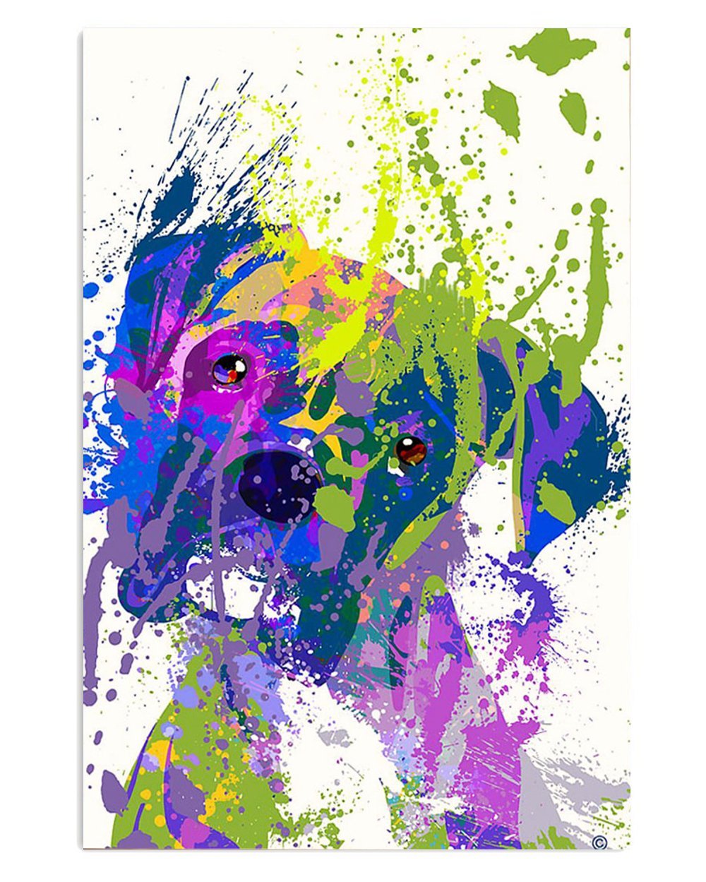 Watercolor Boxer Brindle Boxador Poster