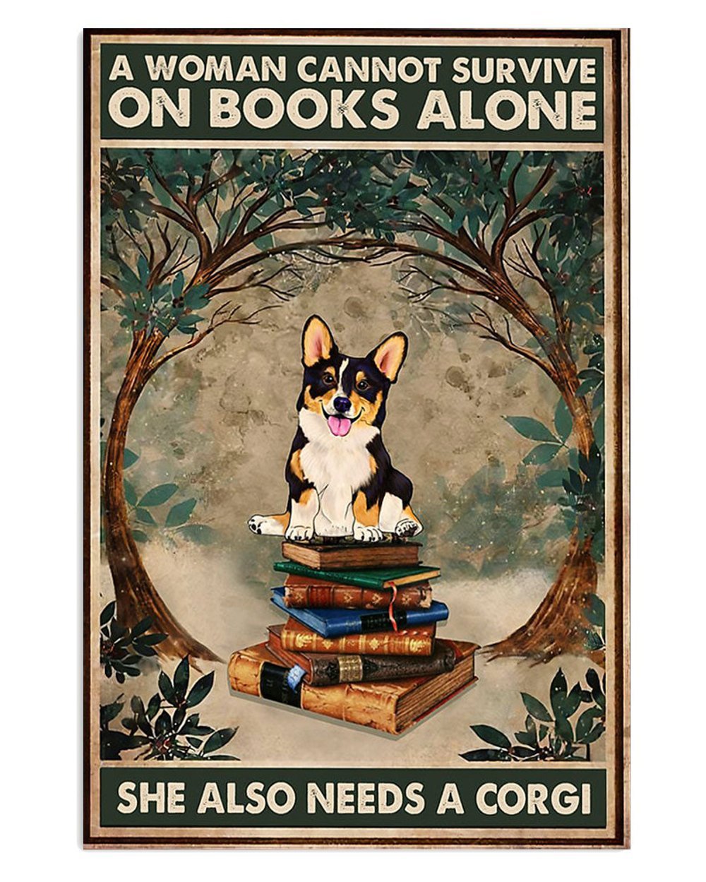 Welsh Corgi Book Lover Poster