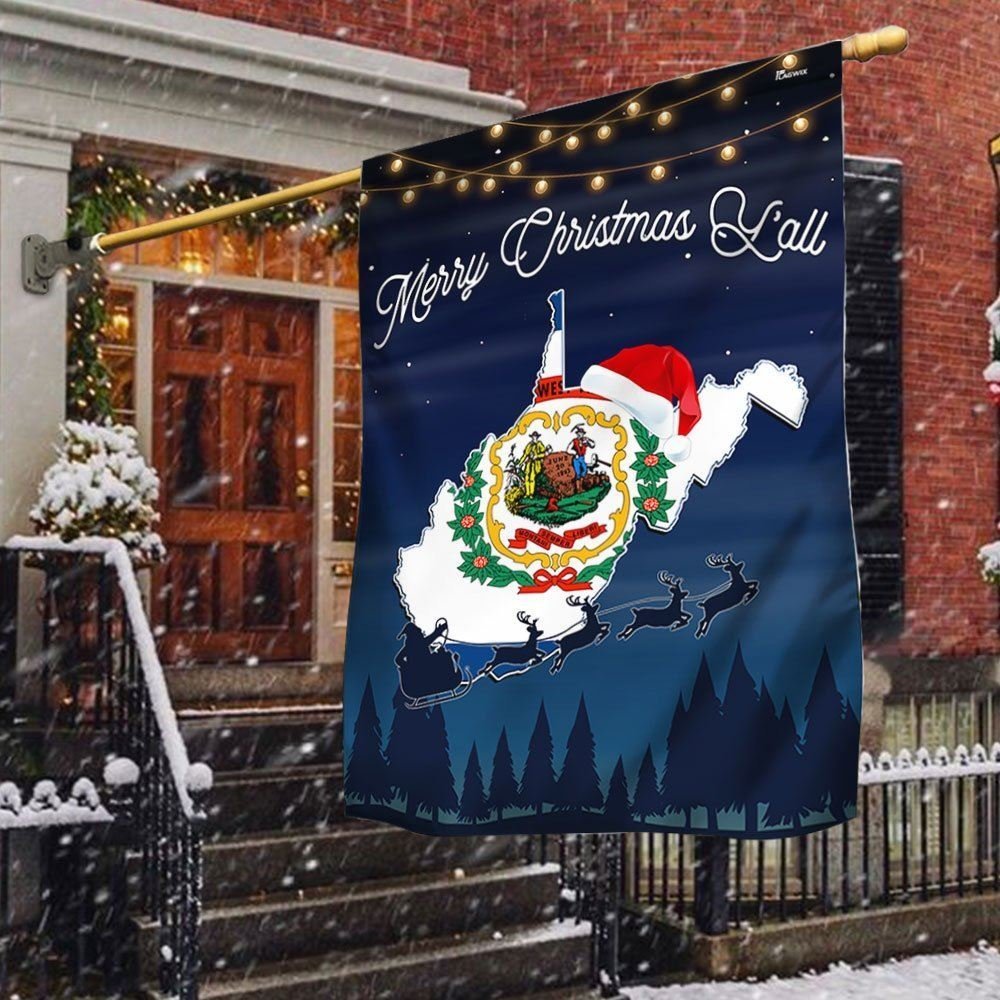 West Virginia Christmas Yard Flag Decorations