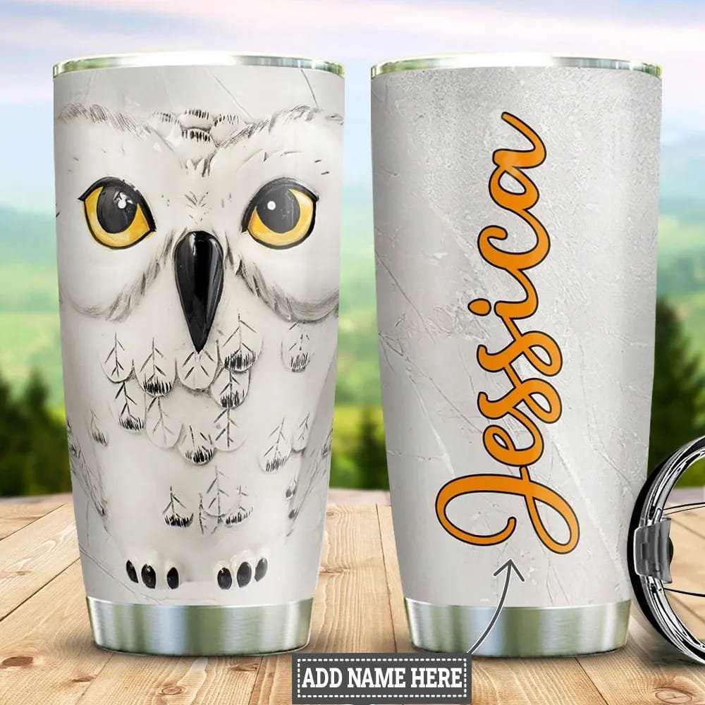 White Owl Personalized Tumbler