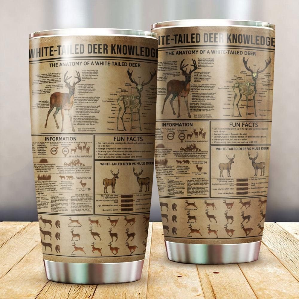 White Tailed Deer Knowledge Personalized Tumbler