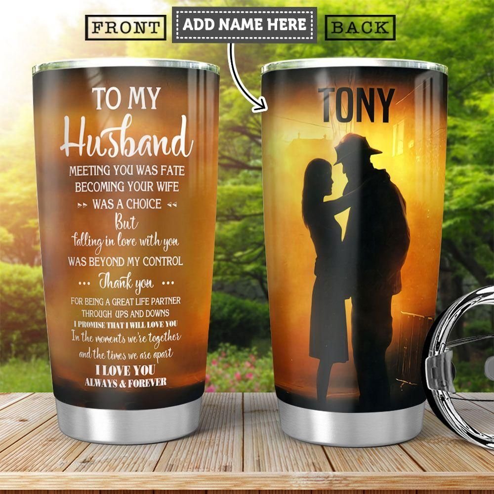 Wife Firefighter Personalized Tumbler