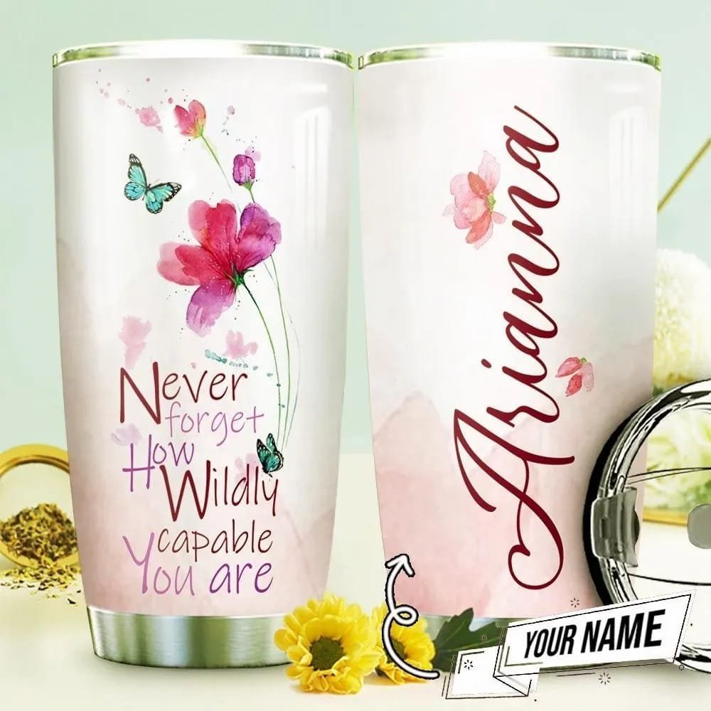 Wild Flower Personalized Tumbler