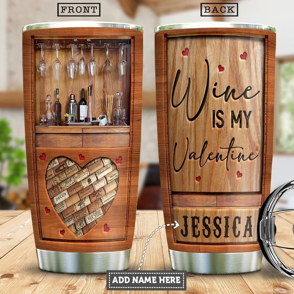 Wine Valentine Personalized Tumbler