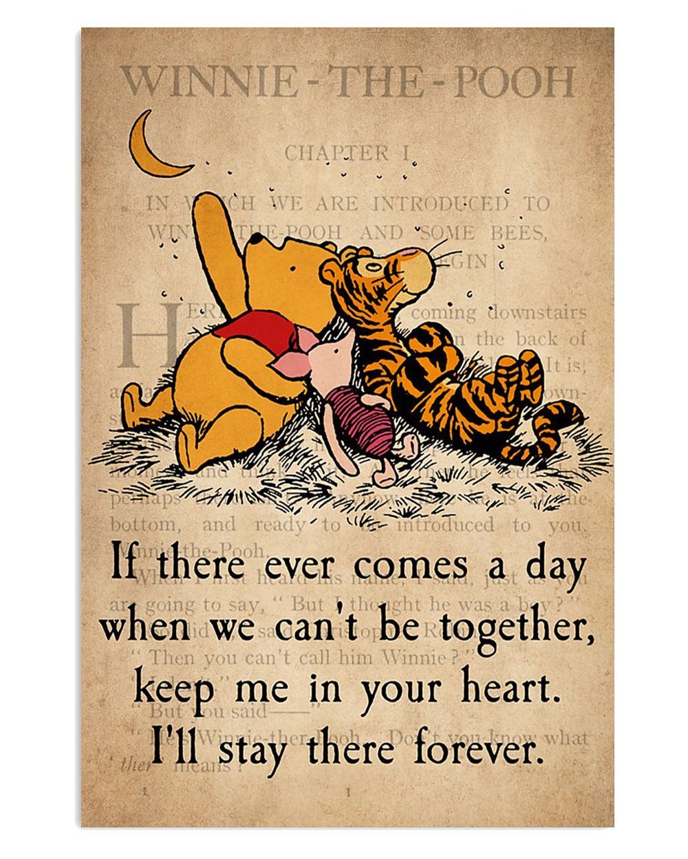 Winnie The Pooh Books Lover Poster