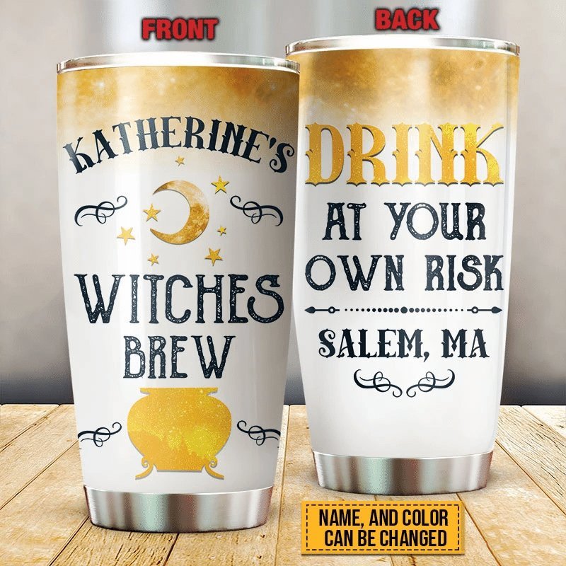 Witch Drink At Your Own Risk Personalized Tumbler