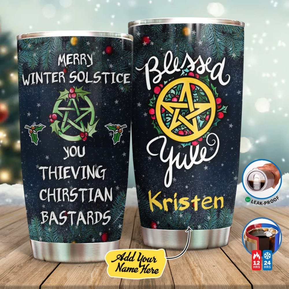 Witch Merry Winter Yj Personalized Tumbler_y