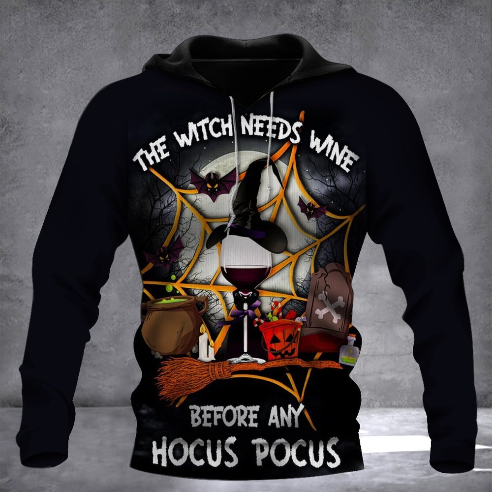 Witch Wine Hocus Pocus Hoodie Mother Day Gifts