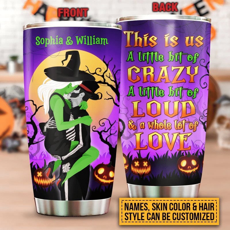 Witch Wizard Halloween Spell This Is Us A Little Bit Personalized Tumbler