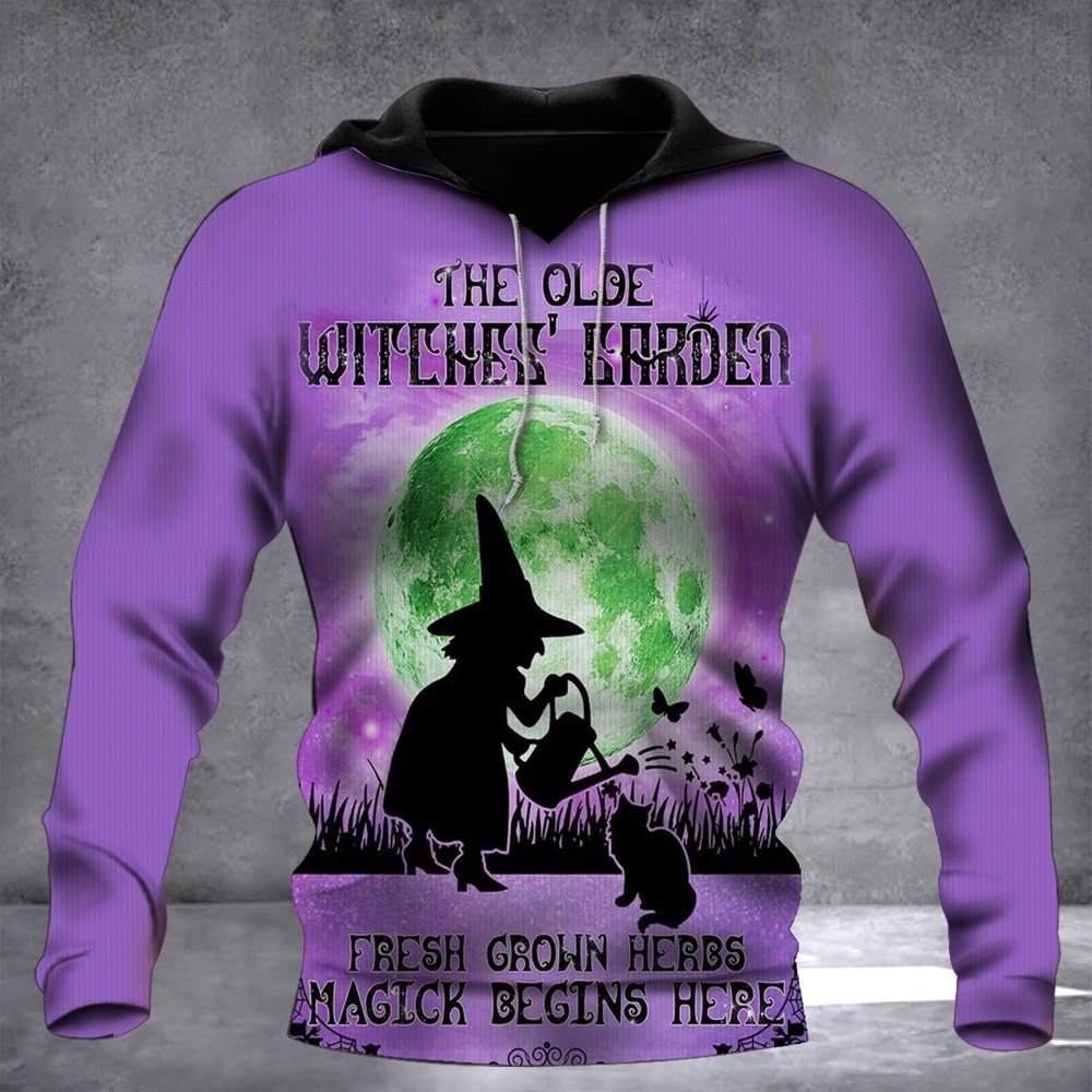 Witches Garden Herbs Magick Hoodie Daughter Gift