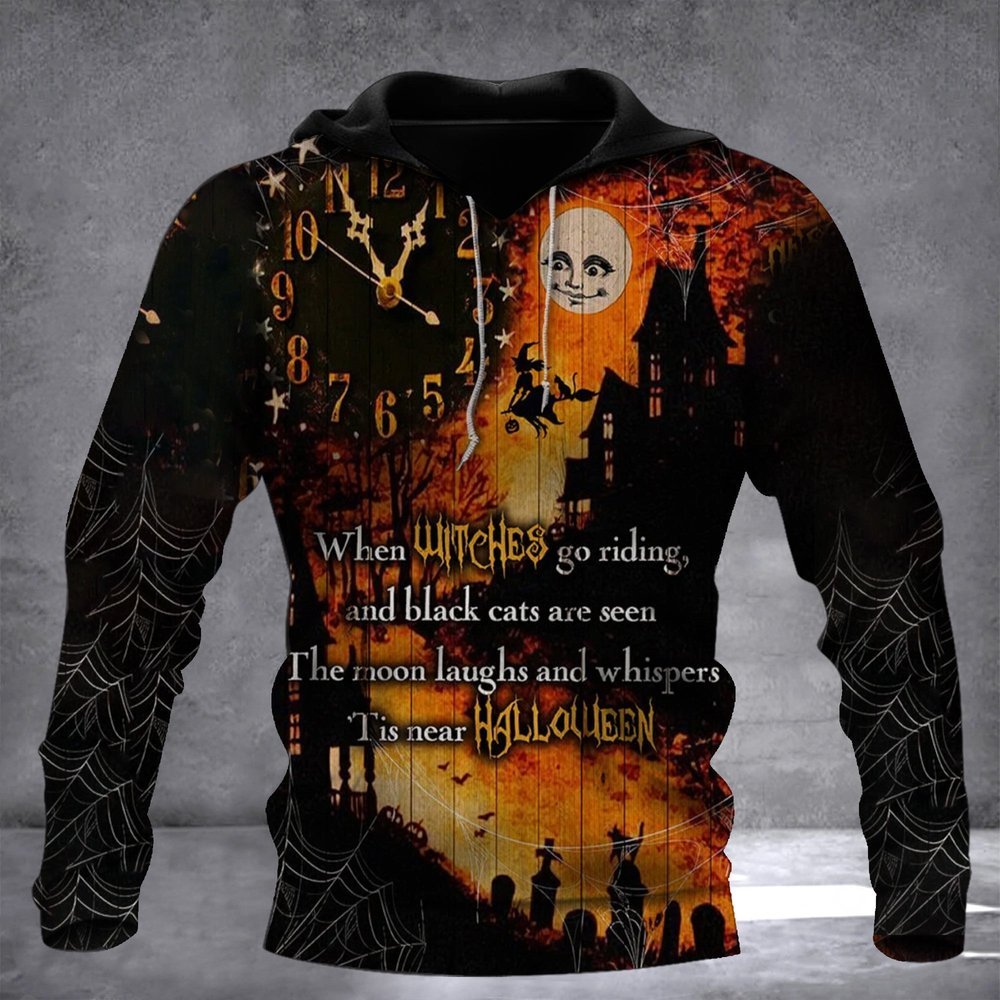 Witches Riding Halloween Hoodie Daughter Gifts