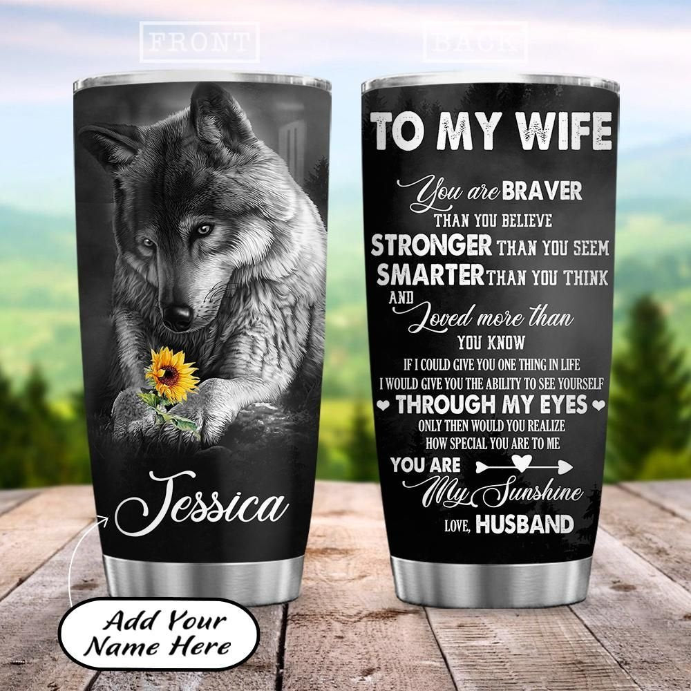 Wolf Couples Personalized Tumbler