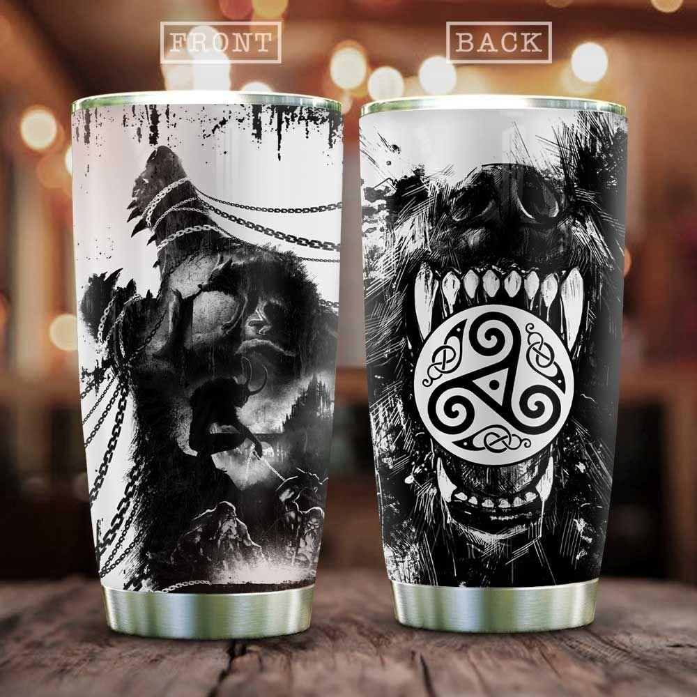 Wolf Devil Vikings Personalized Tumbler