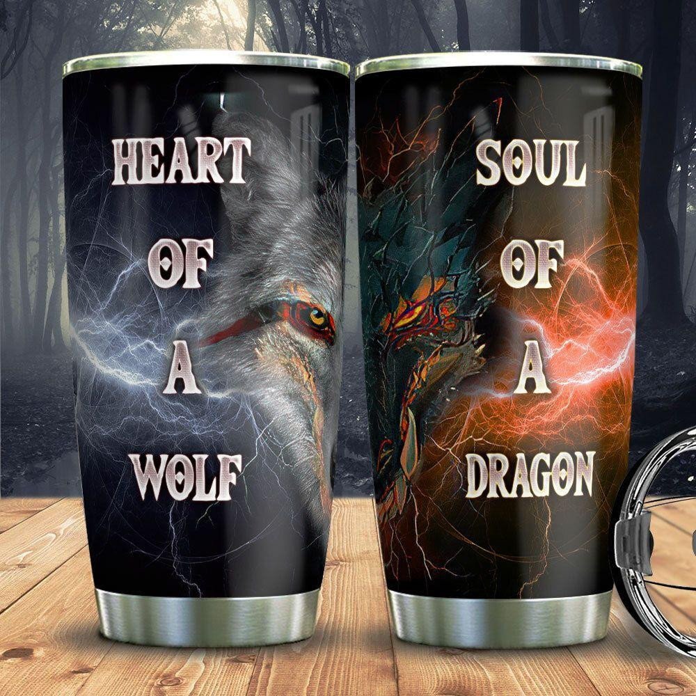 Wolf Dragon Personalized Tumbler