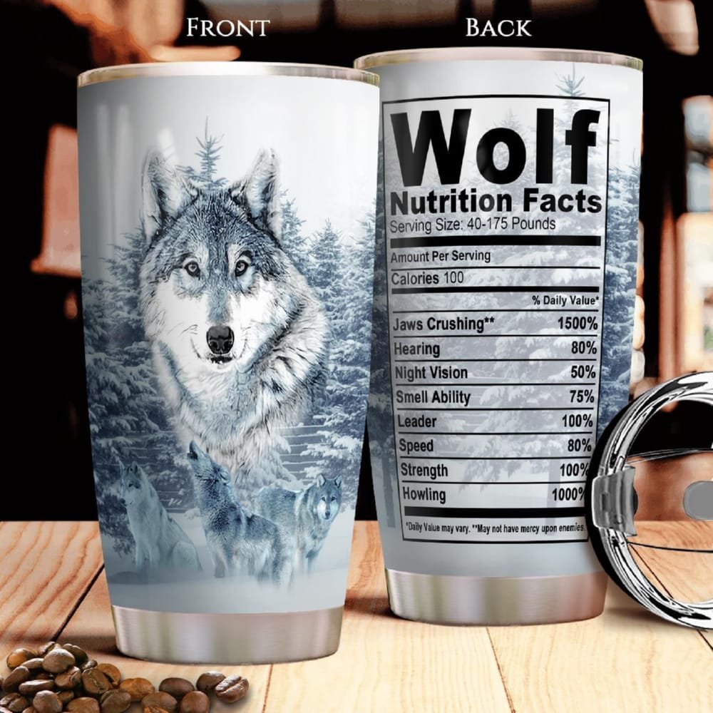 Wolf Facts Personalized Tumbler