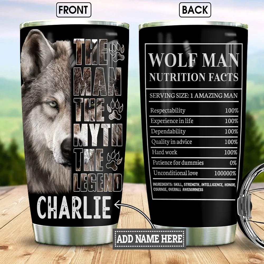 Wolf Man Myth Legend Personalized Tumbler