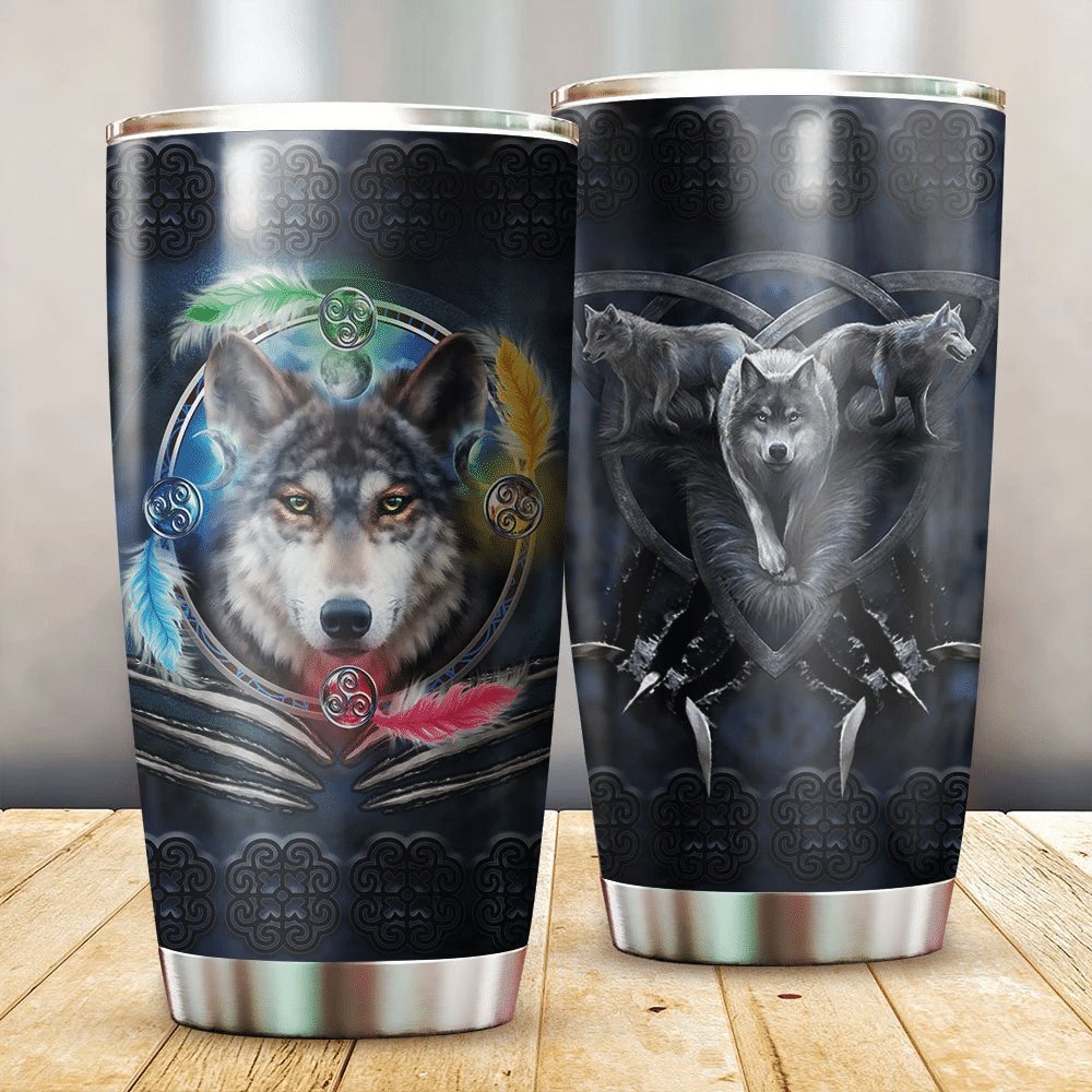 Wolf Wings Mystery Eyes Personalized Tumbler