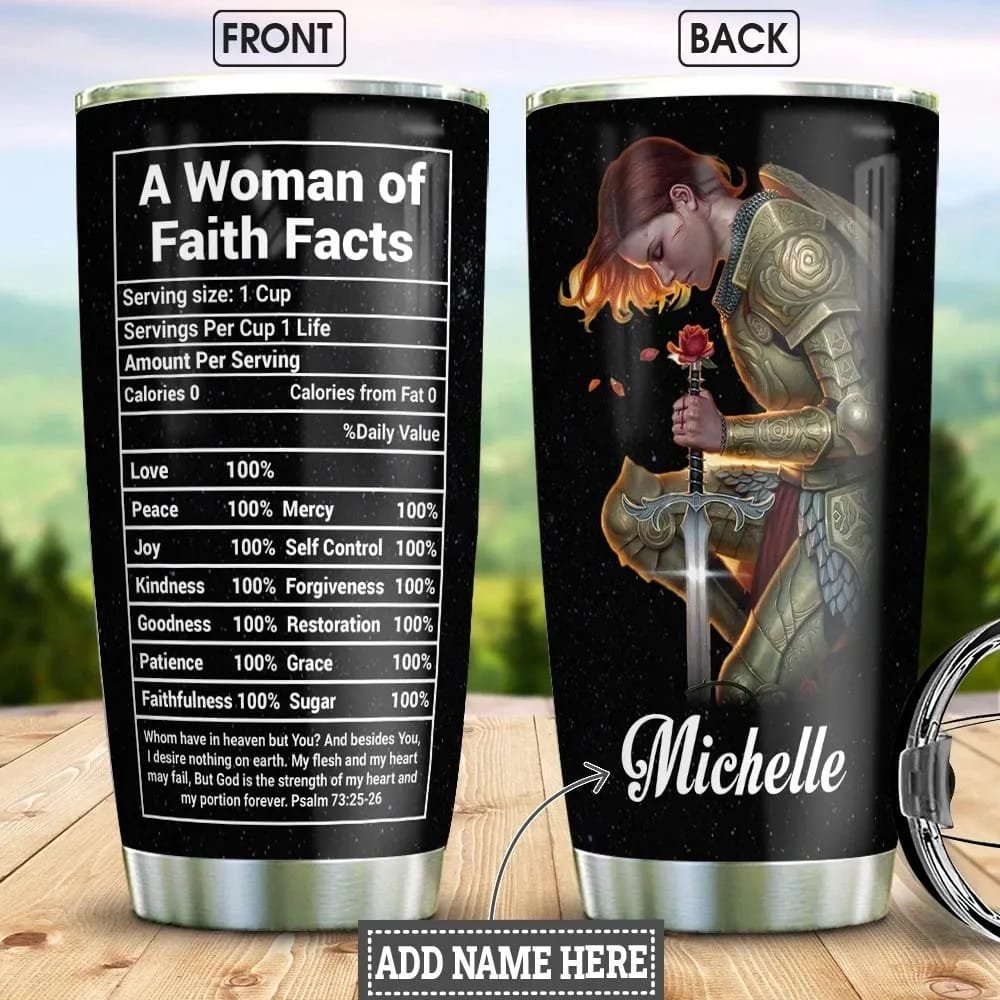 Woman Faith Facts Personalized Tumbler