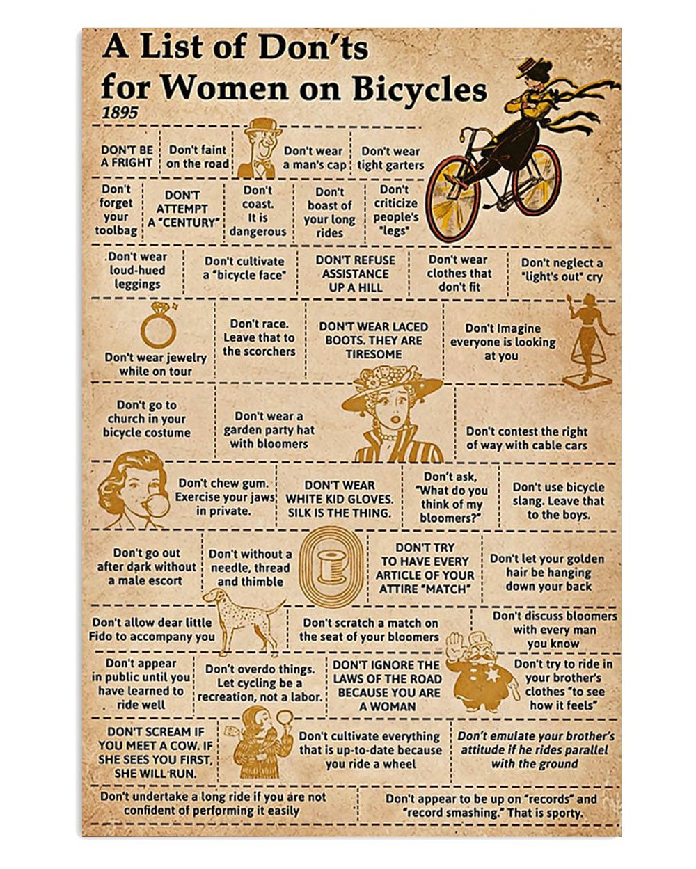 Women's Cycling Mountain Biking Poster