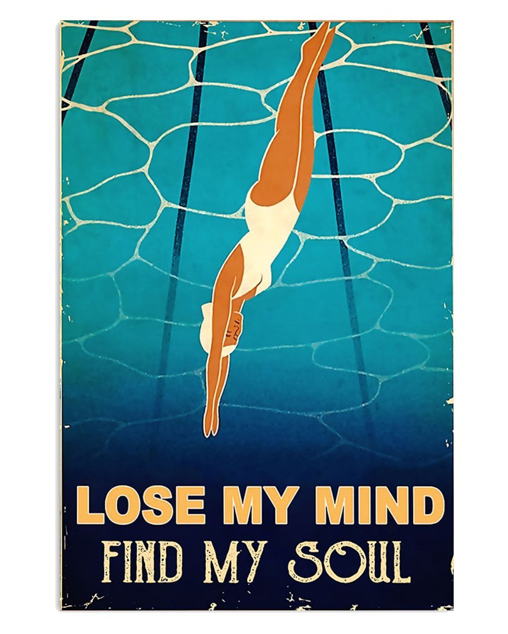 Women's Swim Poster Gift for Swimmers