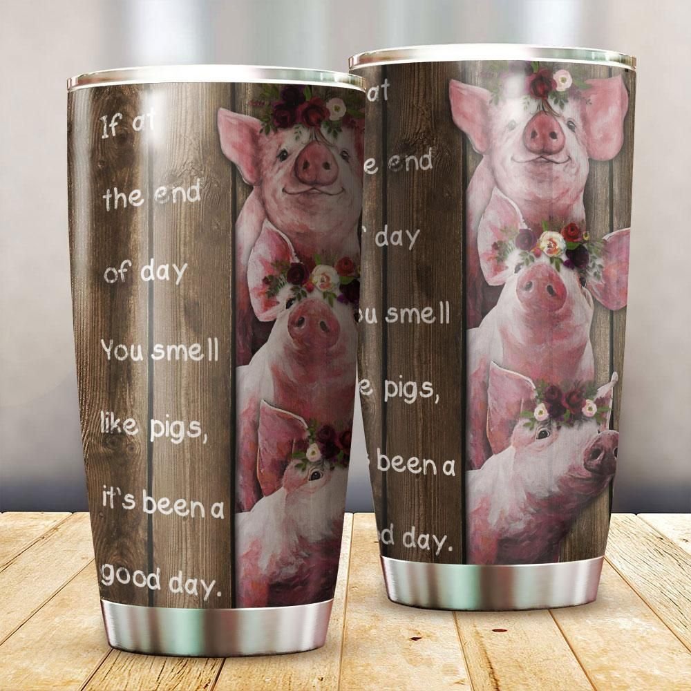 Wood Piece You Smell Like Pig Personalized Tumbler